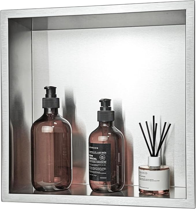 No Tile Needed Shower Niche for Bathroom Storage, Recessed Wall Niche, Shower by IKITRAEE