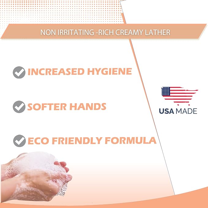 GreenFist Foaming Hand Soap Refills Peach Scent Jug Foam Refill Made in USA - Image 2
