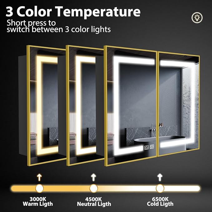 ROOMTEC Lighted Medicine Cabinet - Image 5