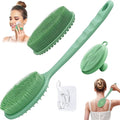 Silicone Face & Back Scrubber Set, Manual Face & Body Scrubber Exfoliator by GEENOA