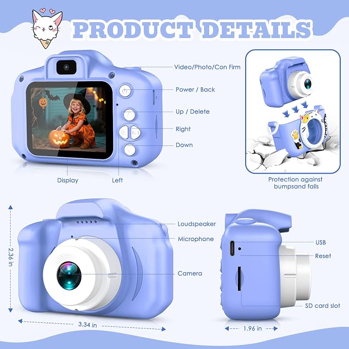 Upgrade Kids Selfie Camera for Boys, Girls Christmas Birthday Festival Gift for - Image 3
