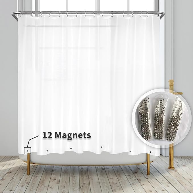 Barossa Design Clawfoot Tub Shower Curtain Liner by BarossaDesign