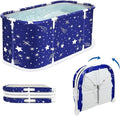 Portable Bathtub, 47 in Freestanding Soaking Bath Tub by Unknown