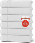 RIVERSIDE 6 Pack Premium Hand Towels Set, 16x28 inches, 100% Ring Spun Cotton by RIVERSIDE