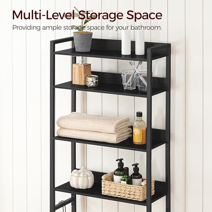 Over The Toilet Storage Rack, 4 Tier Bathroom Organizer Over Toilet, - Image 3