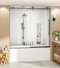 Bathbliss Glass Shower Door 56"-60" Wx60 H, Frameless Sliding Glass Door by Unknown