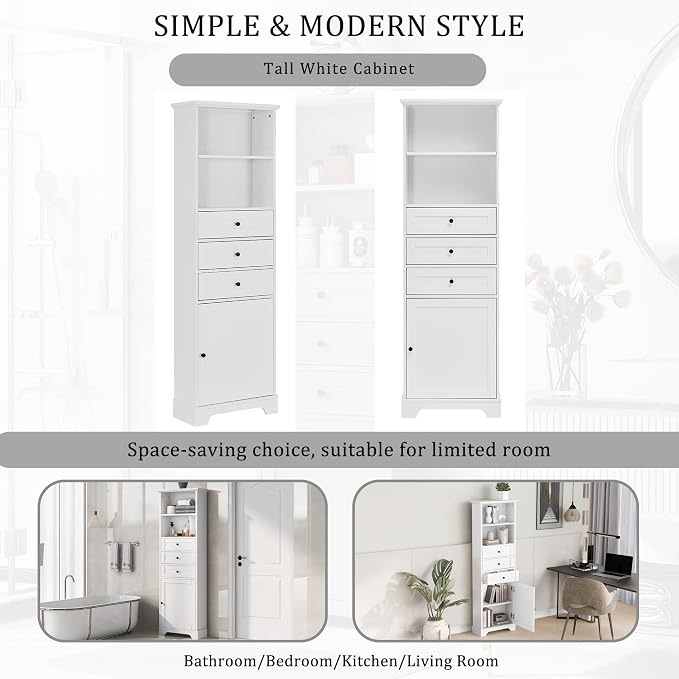 Favfurish 67" Tall Bathroom Storage Cabinet - Image 5