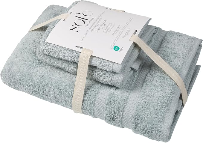SOFE H&L | Olea Luxury Turkish Cotton Bath Towels Set of 3 : 1 Bath Towel - Image 7