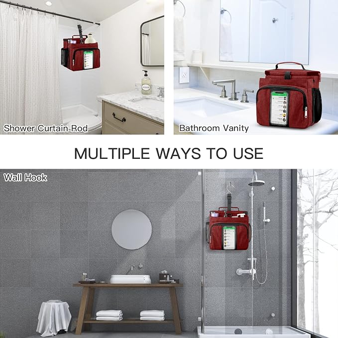 Bukere Portable Shower Caddy College Dorm Room Essential, Shower Caddy Tote Bag - Image 6