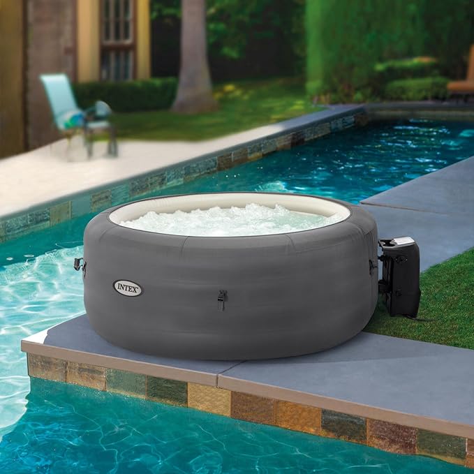 INTEX 28483E SimpleSpa Inflatable Hot Tub 4 Person Bubble Massage Spa: Includes - Image 8