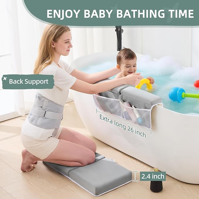 IFNOW Baby Bath Kneeler and Elbow Rest Pad Set- 26'' Extra Long and 2.4'' Thick- - Image 2