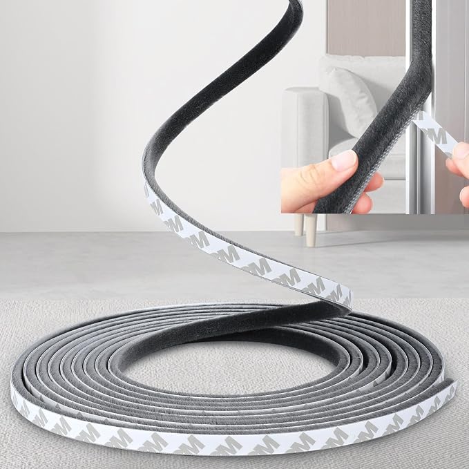 Weatherproof Self-Adhesive Soundproofing Door and Window Seal by HomBreez
