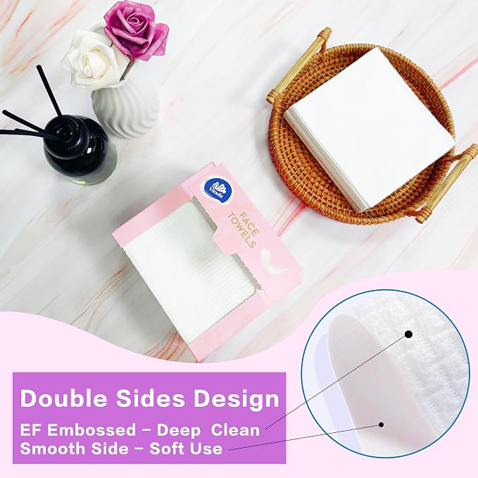 Vinda Ultra – Soft Disposable Face Towels – Extra Large，30 Count – Thick 100% - Image 3