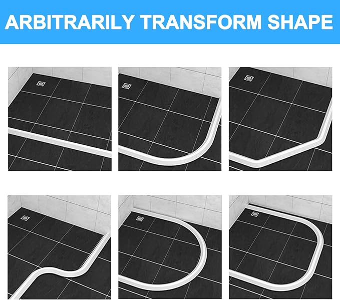Duzzy 98 Inch Collapsible Shower Threshold Water Dam, Suitable - Image 4