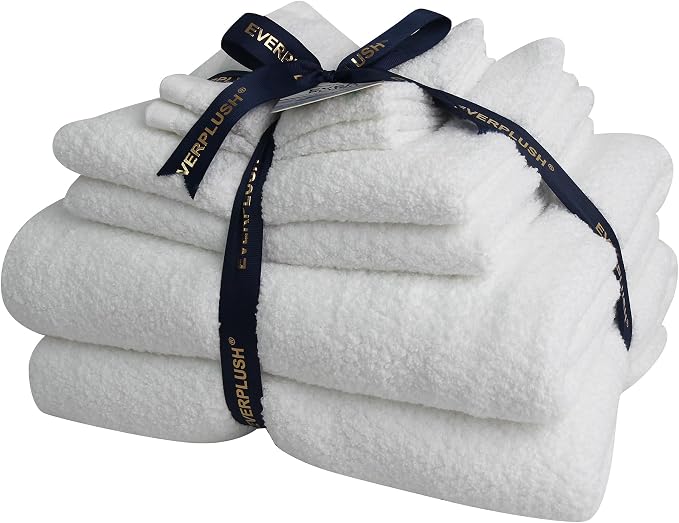 Minor Flaws - Everplush Diamond Jacquard 6 Pieces Bath Towel Set, Luxury Super - Image 8
