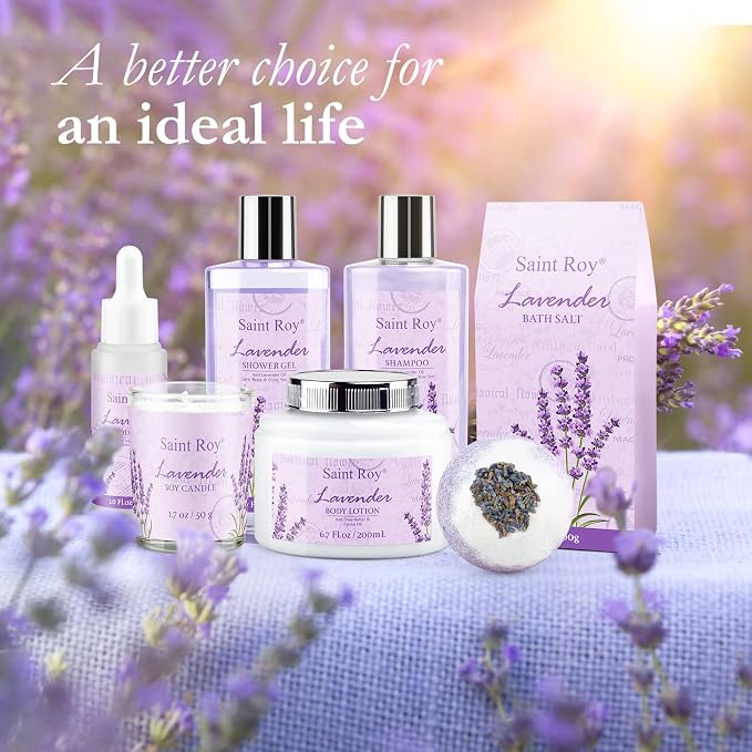 Lavender scented gifts for mom Spa Gift Baskets for Woman - Image 6