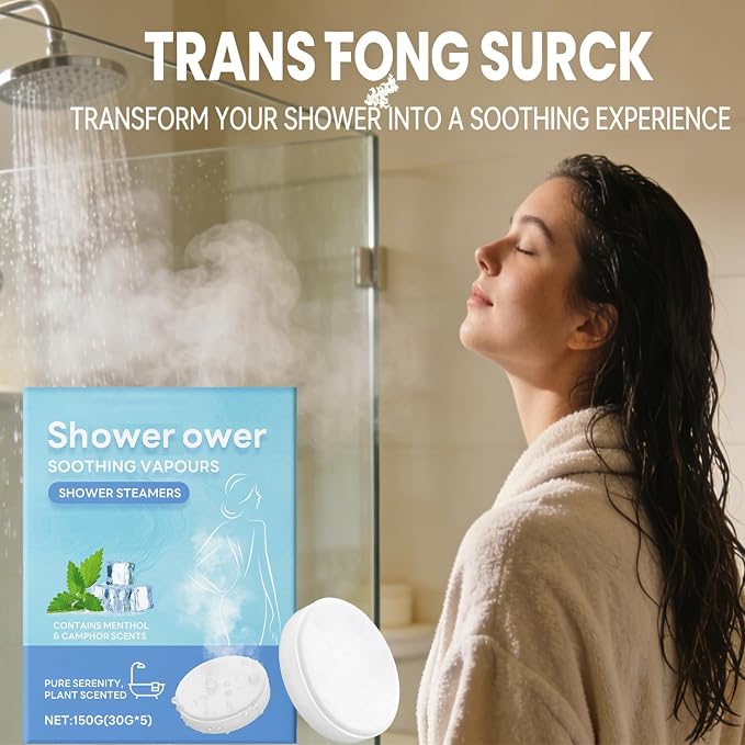 Shower Steamers, Menthol & Camphor Scented, Soothing Vapours - Image 2