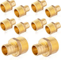 10-Pack HeSun PEX Fittings, Brass Crimp Male Adapter Fitting, ASTM F1807 by HeSun