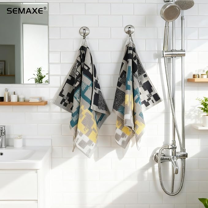 SEMAXE 12 Pack Hand Towels for Bathroom, 100% Cotton Towels - Image 8