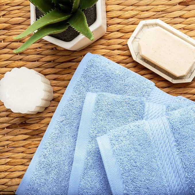 Superior Egyptian Cotton Pile 3 Piece Towel Set, Includes 1 Bath, 1 Hand - Image 8