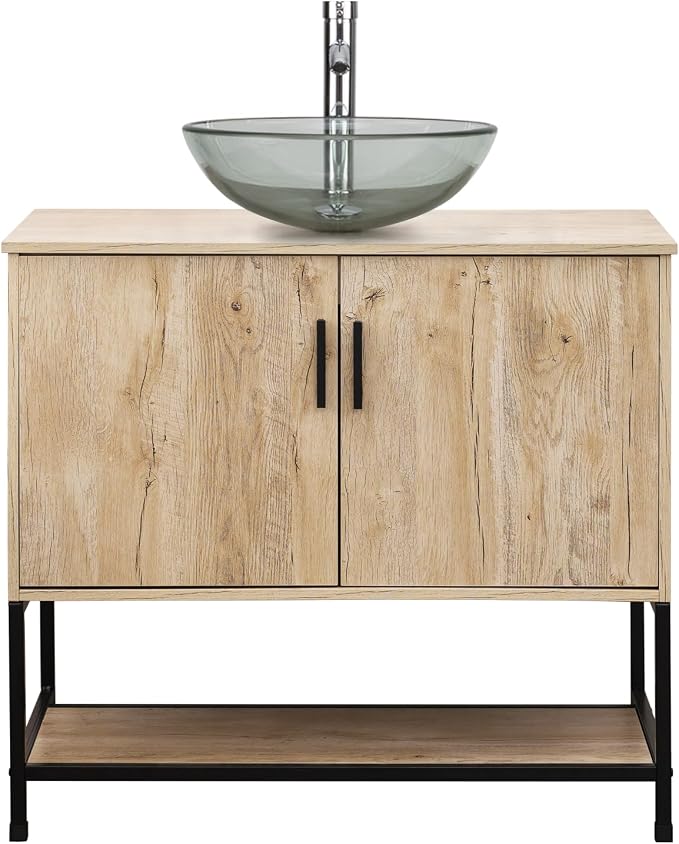 UEV Rustic Oak 36" Bathroom Vanity - Image 9