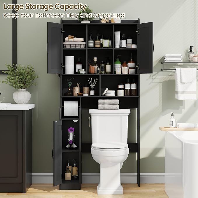 Over The Toilet Storage Cabinet, Bathroom Over Toilet Storage Organizer - Image 4