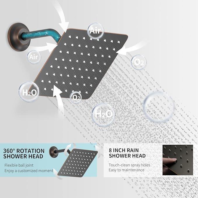 Oil Rubbed Bronze Shower System Digital Display Shower Set - Image 3