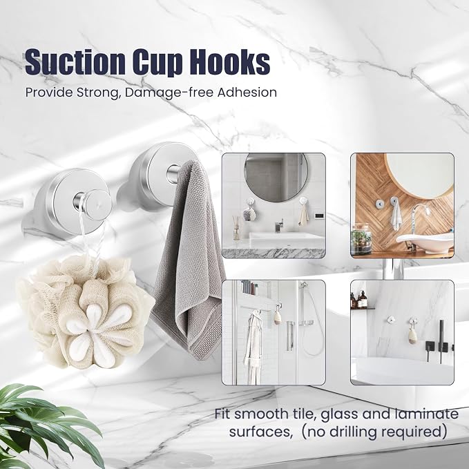 Bathroom Hardware Accessories Set: 12-Pieces Bath Towel Bar Set, Towel Racks - Image 4