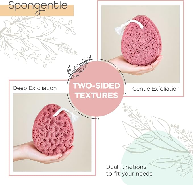 Spongentle Deep Cleansing Body Loofah Sponge, Natural Colors, - Image 2