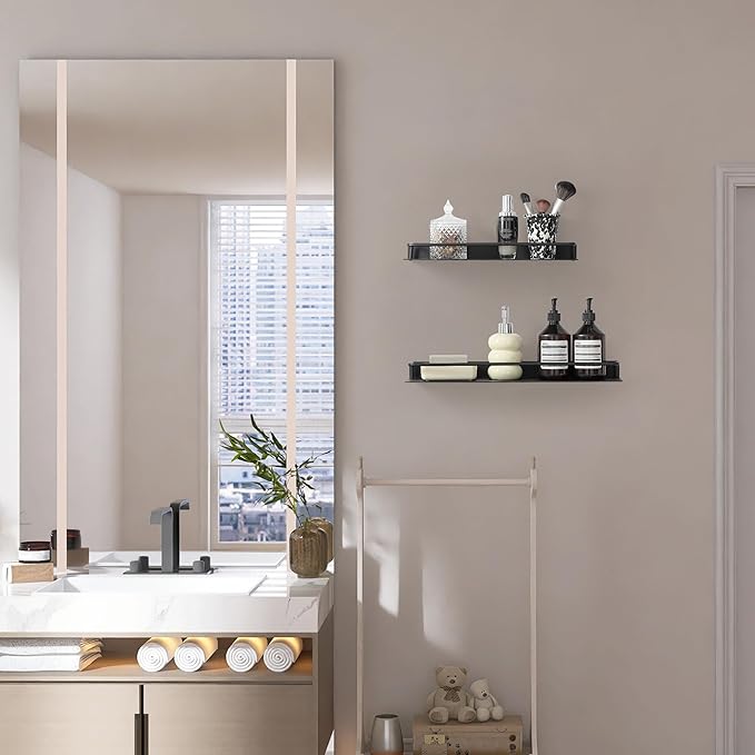Small Shelf for Wall, Small Floating Shelf, Metal Bathroom Shelves, Metal - Image 6