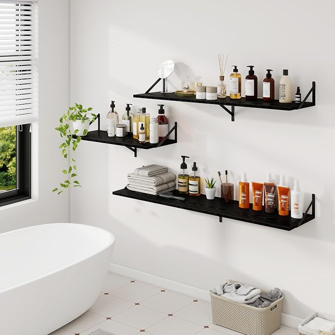 Dreamland Floating Shelves for Wall, 12 Inch Deep Floating Shelves Set of 2 - Image 2