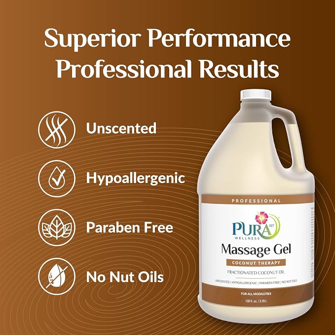 Coconut Therapy Massage Gel, Pura Wellness Massage Gel, Professional Deep - Image 3