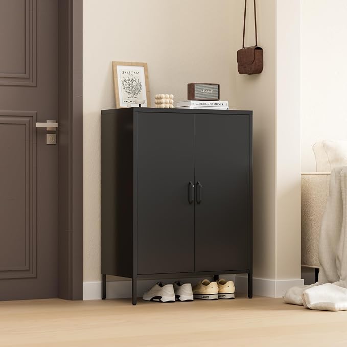 Metal Locker Storage Cabinet, Accent Sideboard Cabinet - Image 4