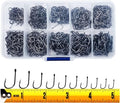 300PCS Small High-Carbon Steel Barbed Fishing Hooks by OstWony