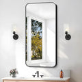 BONEWEI 20x40 inch Bathroom Mirror, Wall Mounted Bathroom Frame Vanity Mirror by BONEWEI