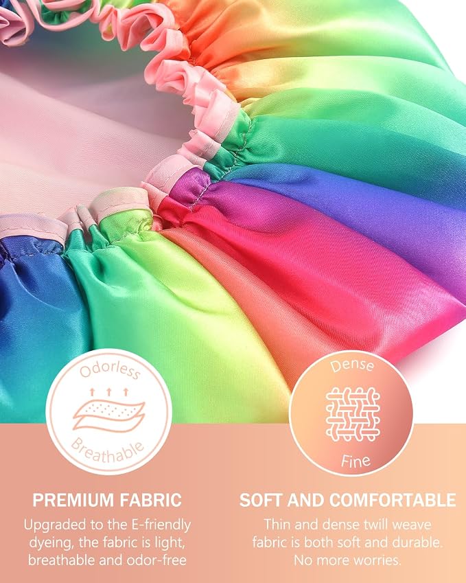 mikimini Large Shower Cap for Women Long Hair, Double Layer Waterproof - Image 5