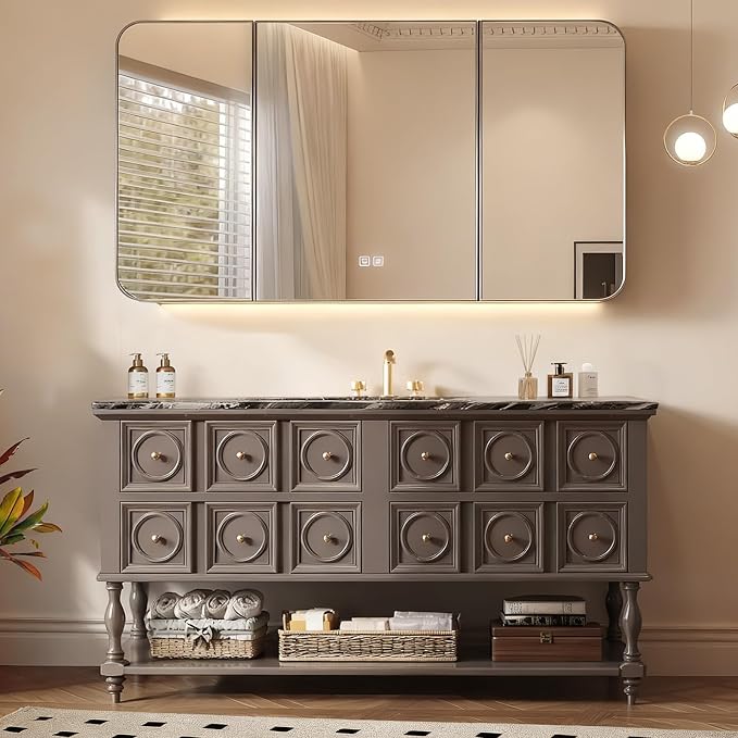 70IN Bathroom Vanity with Sink by ZGNBSD