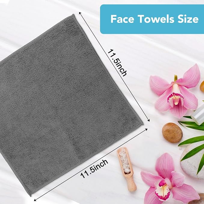 Orighty Washcloths Towels Set 20 Pack, Highly Absorbent and Soft Feel - Image 5