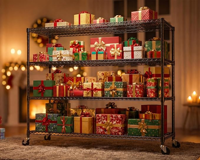 PrimeZone 3 Packs 55.5" W x 24" D x 80" H Heavy Duty Wire Storage Shelves - Image 9