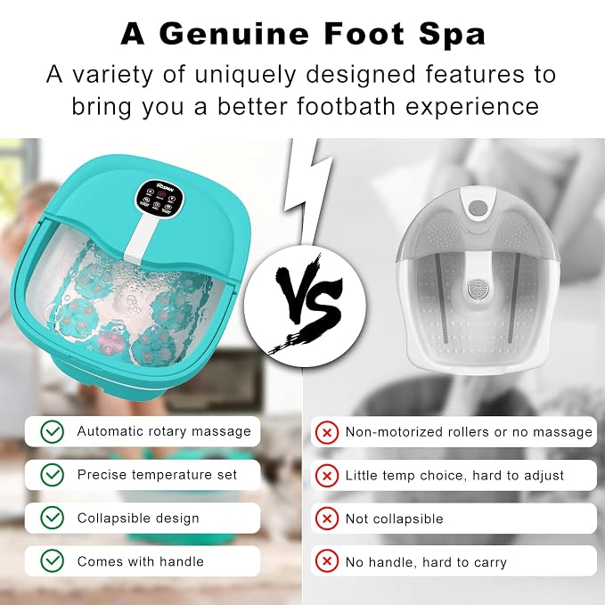 HOSPAN Collapsible Foot Spa Electric Rotary Massage, Foot Bath - Image 3