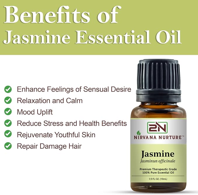 Jasmine Essential Oil 100% Pure Premium Therapeutic Grade, Undiluted - Image 3