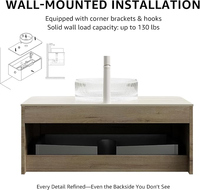 Yayzy 30” Floating Bathroom Vanity - Image 6