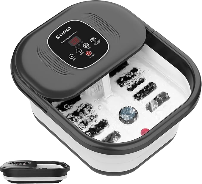 Foot Spa Bath Massager with Heat, Collapsible Foot Massager Spa Soaking Tub by CUPILO