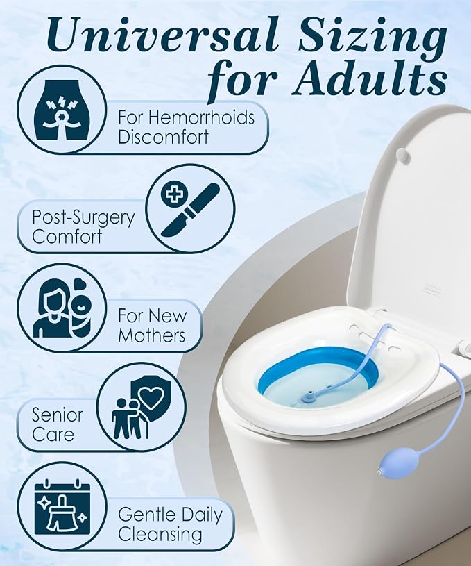 Sitz Bath, Sitz Bath for Toilet Seat, Postpartum and Hemorrhoids Care Kit - Image 3