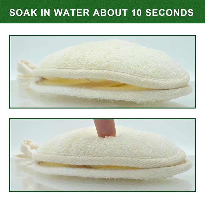 Natural Loofah Exfoliating Body Scrubber, Made - Image 7