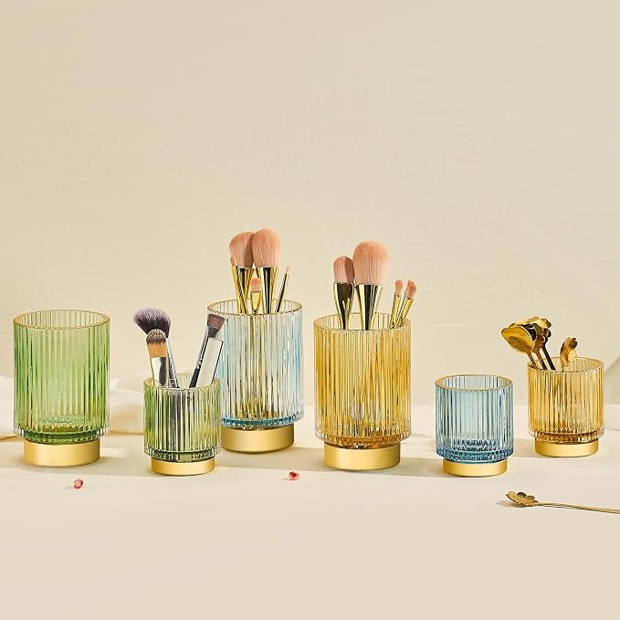 Makeup Brush Holder Organizer, Toothbrush Holders, Desk Pen Pencil Holder - Image 2