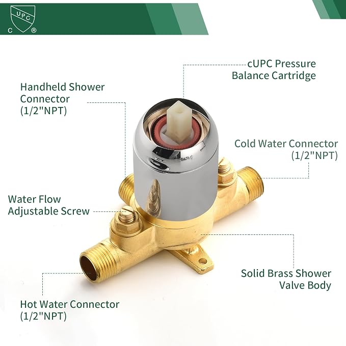 Shower Faucet Set with 7 Functions Handheld Shower Head Filter Shower Combo Set - Image 6