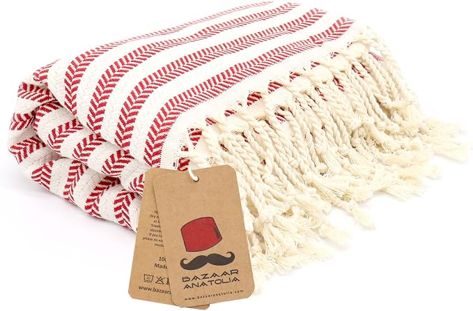 Bazaar Anatolia Turkish Beach Towel – 100% Cotton, Quick Dry, Sand Free Towel - Image 6