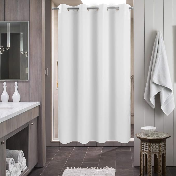River Dream No Hook Microfiber Shower Curtain 54" Wide - Image 7