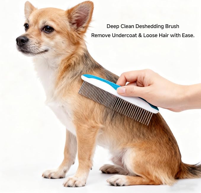 5-in-1 Pet Grooming Kit: Deshedding Rake, Nail Clipper, Grooming Gloves & - Image 4